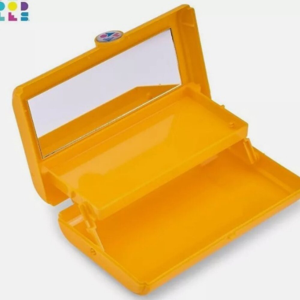 Caboodles Rainbow Rad - Take It Touch-Up Tote Makeup Organizer, Mustard Yellow